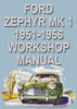 Thumbnail Ford Zephyr and Zodiac Mark 1 1951-1956 Shop Manual