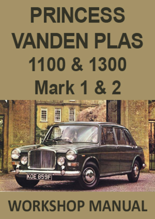 Product picture PRINCESS Vanden Plas 1100 & 1300 Mark 1 & 2 Workshop Manual